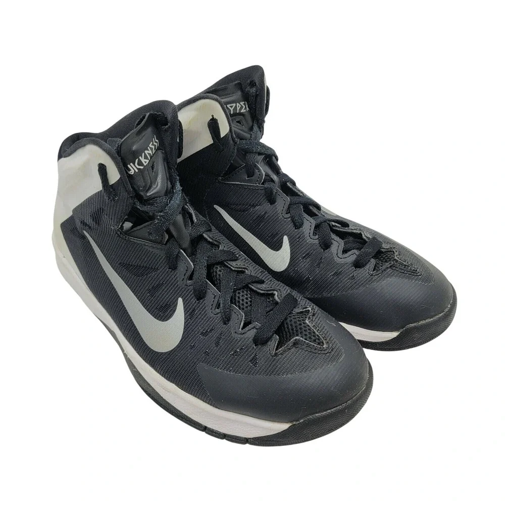 Nike HyperQuickness Basketball Shoes‎ 622759-001 Black/White Kids Size 5Y